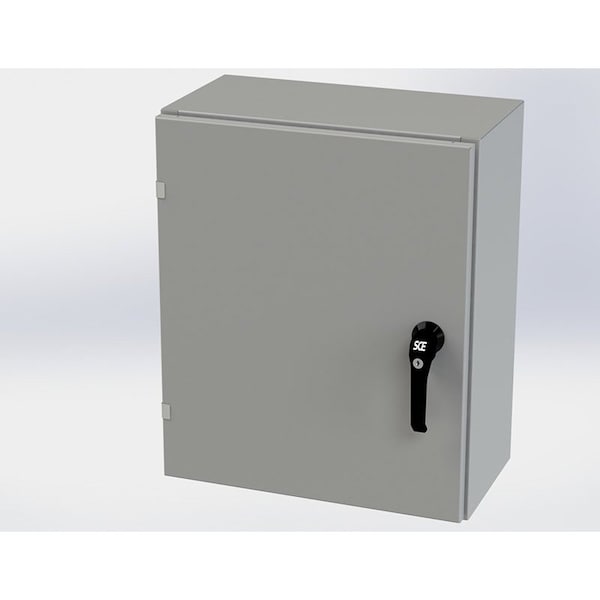 Saginaw Control & Engineering 1/4 Turn Latch, 3 Point Latch with Padlock/Keylock Handle Electrical Enclosures, 24 in H, 10 in D SCE-24EL2010LPPL - main